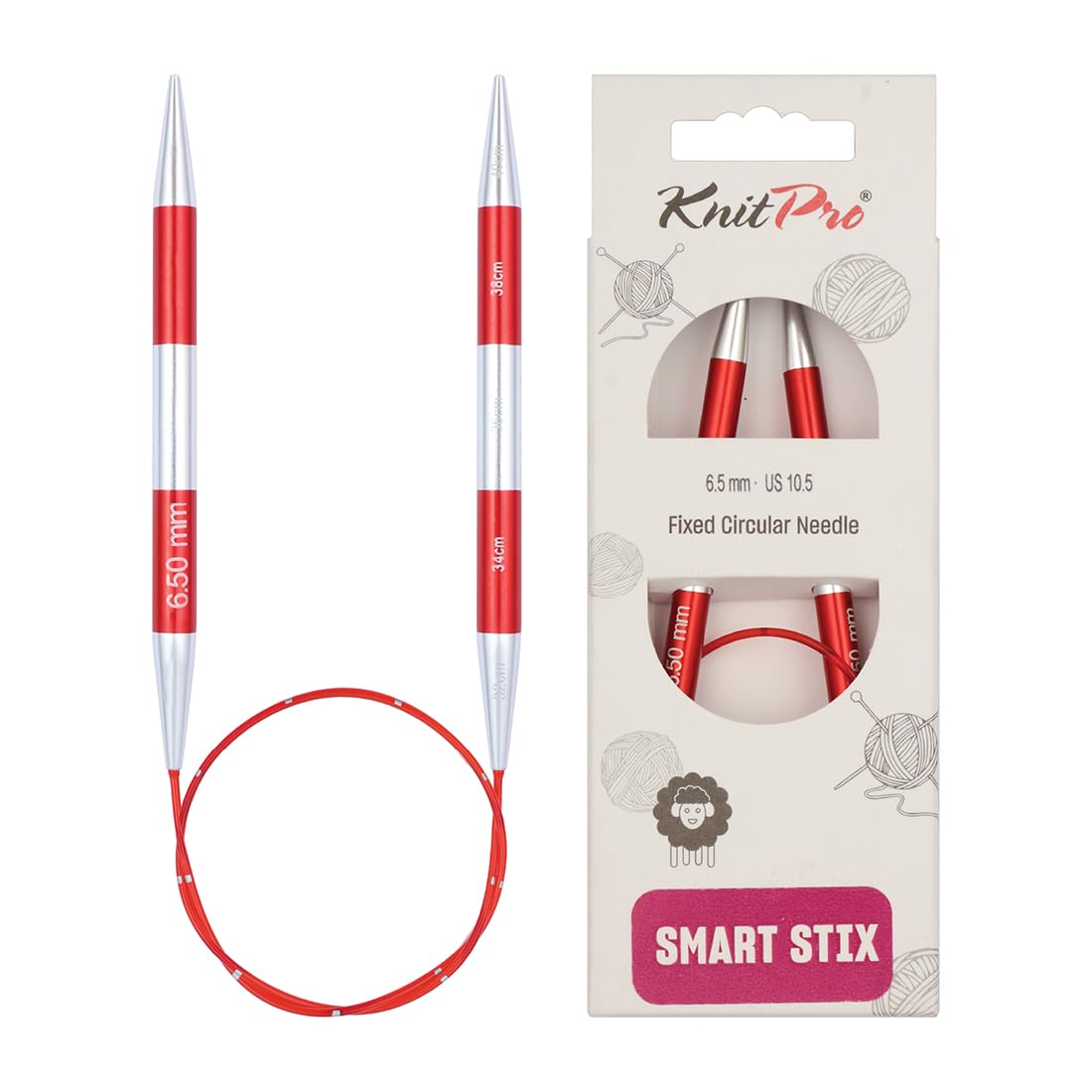 KnitPro Smartstix Fixed Circular Needles 16" (40cm) | 6.50mm — image 1
