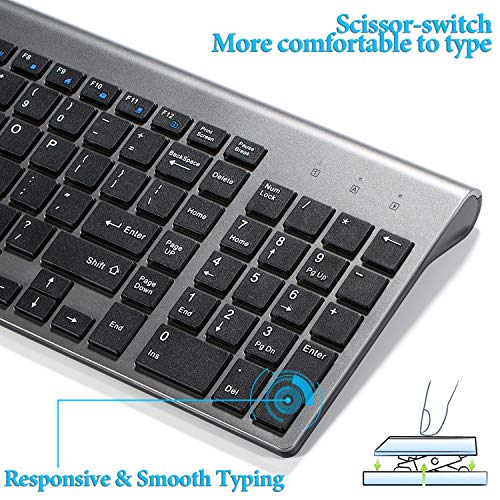 Wireless Keyboard and Mouse Combo,Ultra Slim with Mute WhispeQuiet