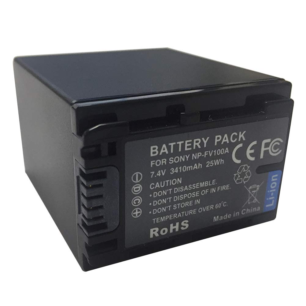 XITAIAN 7.4V 3410mAh 25Wh NP-FV100A Replacement Camcorder Battery for Sony NP-FV30, NP-FV50, NP-FV50A, NP-FV70, NP-FV70A, NP-FV100, NP-FV100A