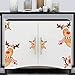 IARTTOP Christmas Reindeer Wall Decal，Happy Cartoon Reindeer Wall Mural Removable DIY Vinyl Door Sticker for Showcase，Christmas Window Clings,Christmas Nursery Home Decorations