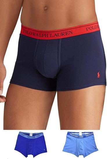 Amazon Polo Ralph Lauren ポロ ラルフローレン メンズ クラシックフィット コットン ボクサーパンツ トランクス 3枚セット 紺 青 水色 Lctra2d Rct2p3a2d 並行輸入品 ボクサー 通販