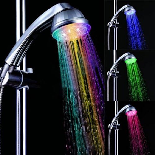 Romantic LED Light Automatic Temperature Sensor Bath Shower Head.