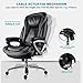 High Back Executive Thick Padding Headrest and Armrest Home Office Chair with Tilt Function, Black, Large