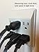 6 Outlet Extender Wall Adapter - Multi Plug Splitter Grounded Electrical Converter Slots for Heavy Duty Grounding for Kitchen, Household, Workshops, and Appliances