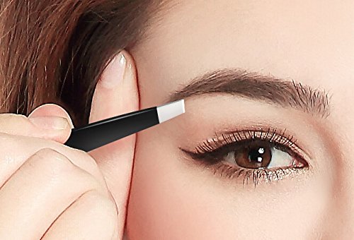 image for New Style Slant Tweezers - Professional Slant-Tip Tweezers with Sleeve