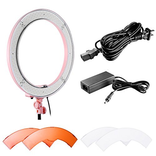 Neewer 18 inches 55w 240pcs led smd 5500k dimmable ring video lig…