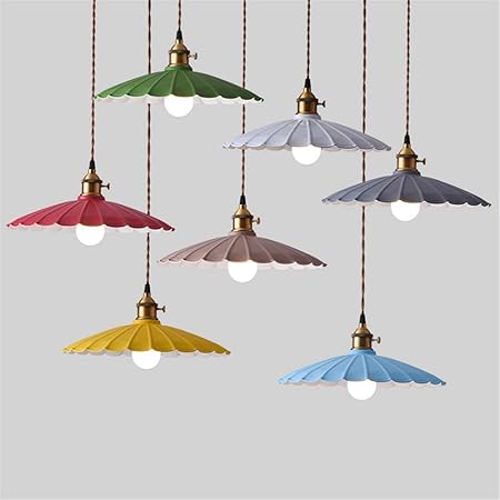 Amazon Com Pendant Ceiling Light Colorful Loft Industrial Wrought