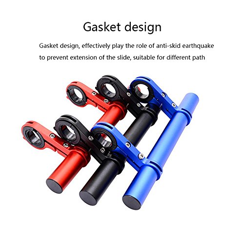 niceEshop Bike Bracket Handlebar Extension Headlight Camera Mount Bicycle Handlebar Extender with Aluminum Alloy Bracket Flashlight Headlamp, Speedometer Extension Installation Space Saver