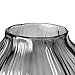 CASAMOTION Vases Hand Blown Solid Color Home Decor Centerpieces Gift Art Ribbed Glass Vase, Smoke, 8''