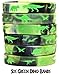 Gypsy Jade's Dinosaur World Jurassic Style Silicone Wristbands - Set of 24 Camouflage Dino Bands (24 Camo Bands)