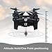 Virhuck V-3 Mini FPV Drone with Camera, 2.4GHz Wifi Quadcopter with Live Video, Optical Flow Sensor | Dance Programming | Selfie/Trajectory Mode | Altitude Hold | 3D Flips, Black
