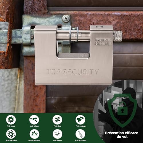 Nestling Heavy Duty Outdoor Padlock – Safety Key Padlock, Waterproof and Corrosion Resistant, 5 Keys, 1.1 kg, Suitable for Containers, Warehouses, Motorcycles, etc. (94 mm)