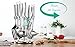 Kitchen Gadgets Utensil Knives Set - 13 Piece Stainless Steel Block - Spatula, Serving Spoon, Spaghetti Server, Soup, Dessert Ladle, Skimmer, Chef, Bread, Carving, Utility, Paring, Knife & Sharpener