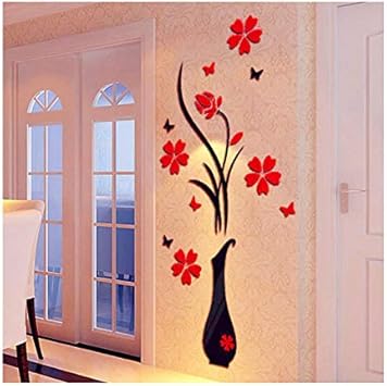 Damonday Bricolaje Florero Flor Arbol Cristal Acrilico 3d Pared