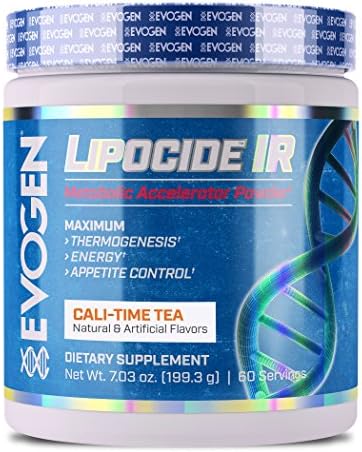 Evogen Lipocide IR | Instant Release Fat Burning Powder | 60 Servings (Cali Time Sweet Tea, 60 Servings)
