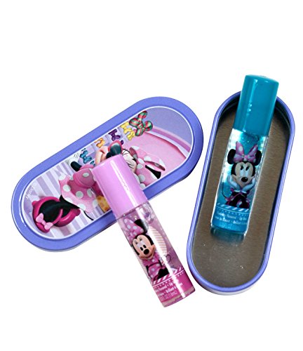 Disney Lip Gloss with Tin, Styles Vary, 3-pack (6 Lip Glosses)