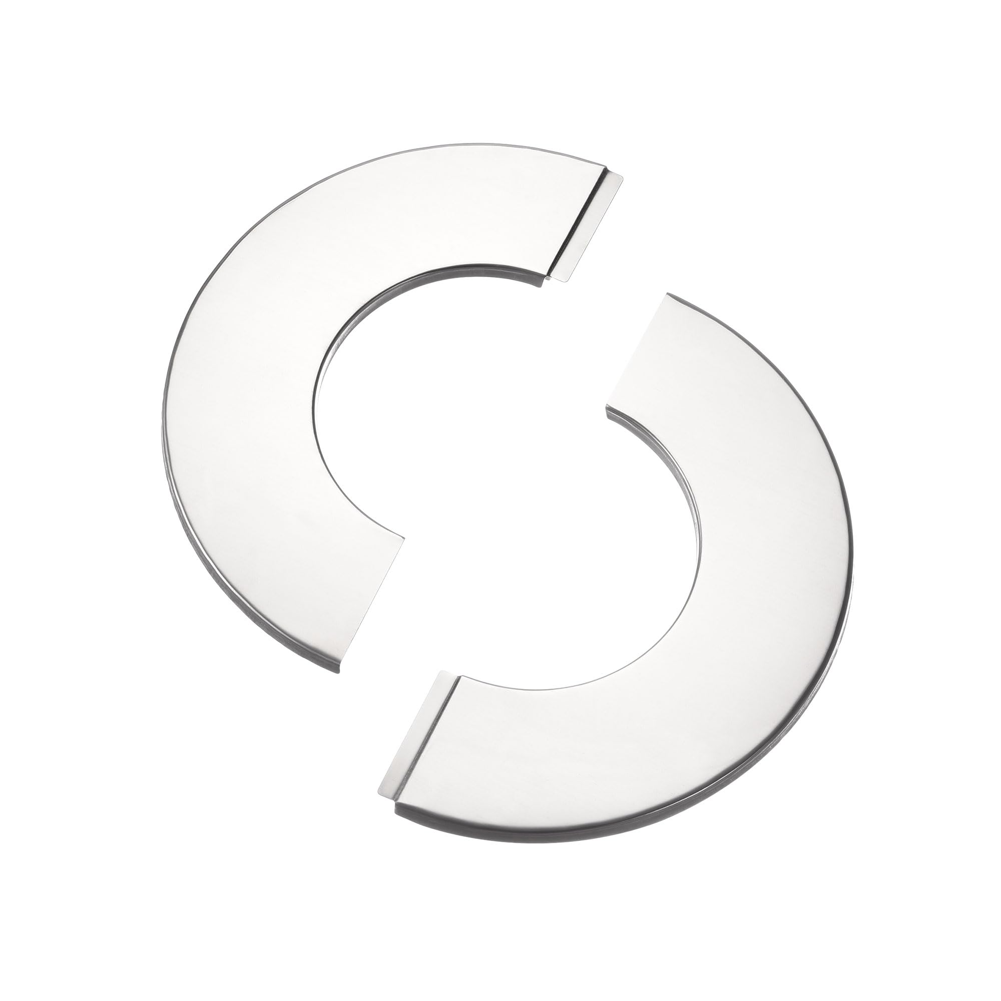 Photo 1 of Wall Split Flange, Stainless Steel Round Escutcheon Plate for 2.01"/51mm Diameter Pipe, Pack of 3 (51mm/2.01'')
