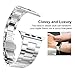 Band Compatible with Watch 42mm 44mm, Solid Stainless Steel Metal Wristband Strap with Butterfly Folding Clasp Replacement for 2019 Watch Series 5 Series 4(44mm) Series 3/2/1 42mm