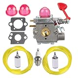 Hipa WT-875 Carburetor with Fuel Line Filter Spark Plug for Craftsman Poulan Pro Blower BVM200C BVM200VS P200C GBV325 P325 200mph