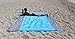 Compact Sand Proof Beach Blanket Oversized XXL 7'X9' Ripstop Lightweight Parachute Nylon For Picnic, Camping, Outdoor 4 Anchor Loops & Stakes +4 Sand Anchor Pockets +1 Zipper storage pocket