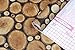 HaokHome 61101 Faux Stacked Chopped Log Woods Wallpaper Peel Stick Wall Murals 17.7