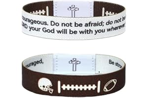 Flvkev Baseball Softball Football Soccer Volleyball Gifts Bible Verse Christian Scripture Bracelets Catholic Inspirational Religious Faith Gift