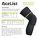 AceList 2 Packs (1 Pair) Protective Compression Wear - Men & Women Basketball Brace Support - Best to Immobilize, Strap & Wrap Knee for Volleyball, Football, Contact Sports - Medium Size - Black