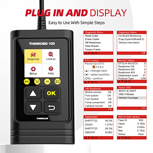 THINKOBD100 OBDII OBD2/ EOBD Vehicles Diagnostics Code Reader