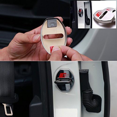 Audi Sline Stainless Steel Door Lock Covers AUDI