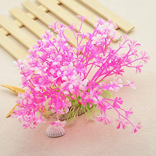 kakamono Aquarium Decor Fish Tank Artificial Plastic Plants Fish Tank Decoration Vivid Simulation Plant Creature Aquarium Landscape (Plants 2pcs)