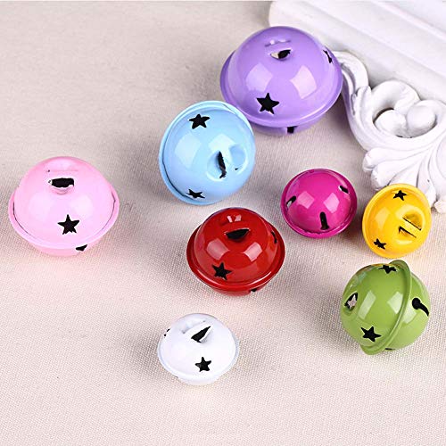 image for HOUTBY 30 Pack Craft Bells with Star Cutouts Christmas Decoration Hand