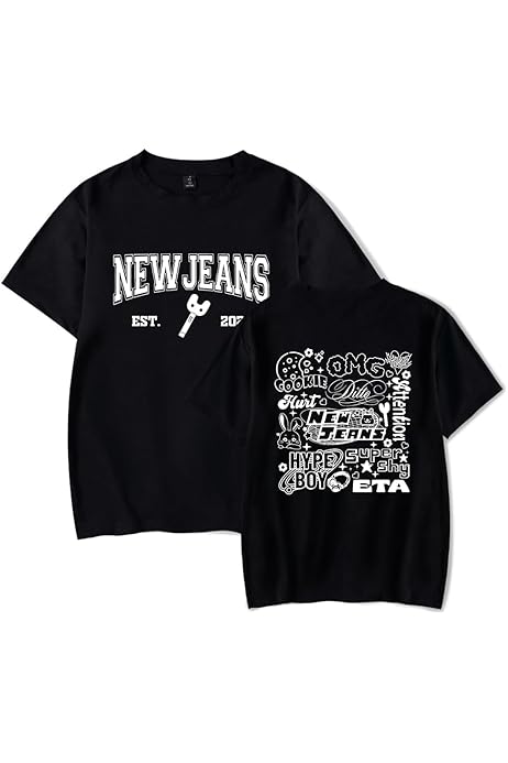 Amazon.com: New Jeans newjeans Fan Minimalist Cute Tee T-Shirt 