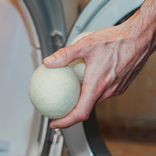 ST 559701 New Zealand Wool Dryer Balls - XL Size - Natural White, 6 Pack