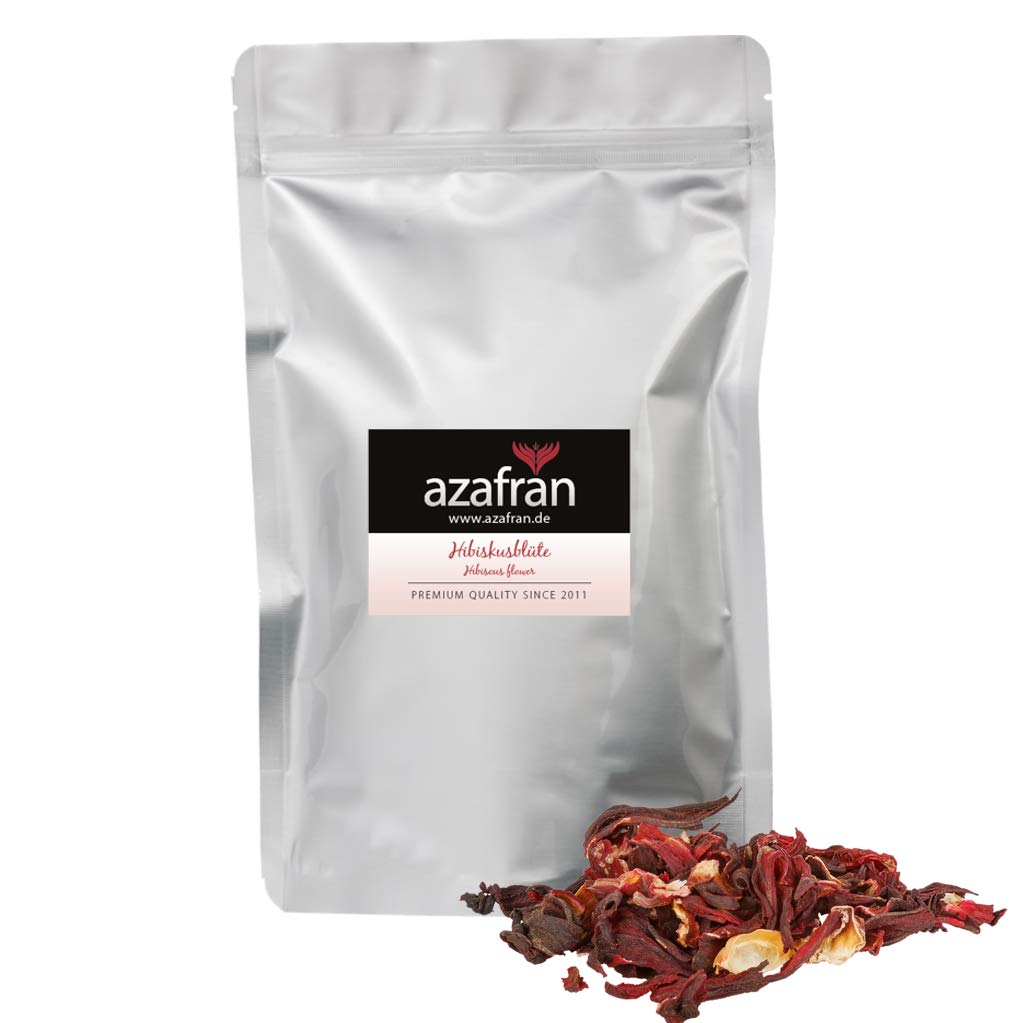 Azafran BIO Hibiskusblüten, Hibiskus ganz getrocknet, ideal als Hibiscus Tee 250g
