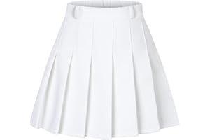 SANGTREE Girls Women's Pleated Skirt, Elastic Waist Uniform Skirt Plus Size, 2 Years - US 4XL