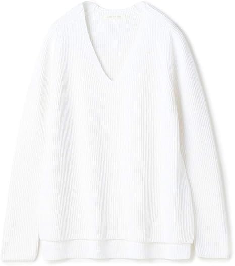 Amazon ギャルリー ヴィー ニット コットン Vネック プルオーバー レディース S 9号 11 ホワイト Tシャツ カットソー 通販