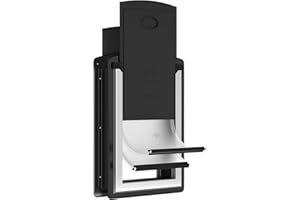 MAVRICFLEX Cat Door for Door, All-Stainless Steel Frame Cat Door with Double Soft Flaps and 2 Sliding ABS Panels for Doors, Easy to Install, Perfect for Cats and Small Dogs Under 15 LBS, Black