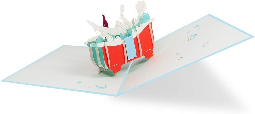 Sweetpopup® 3D Pop-Up Wellness Card, Relaxing Bathtub Design - Image 5