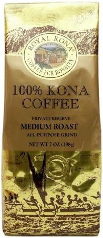 100% Kona Coffee Private Reserve Ground 7 oz (4 bag value pack)