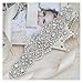 yanstar Ivory Sash Crystal Applique Wedding Bridal Belts In Silver With Pearls Beaded On Wedding Prom Dress-7.7In*2In