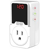 BXST 140J Surge Protector Voltage Protector One Outlet Plug Surge Protector for Refrigerator/Air-Conditioner/Fridge, Home/Office/Travel Portable LED Display Screen, Adjustable,120V, 15A, 1800W