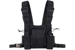 Ousawig Universal Radio Chest Harness Tactical Bag Two Way Radio Walkie Talkie