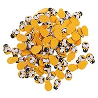 Yevison Pack of 200 Painted Wooden Bees Insects Flatback Embellishment for DIY Crafts Decor Durable and Useful