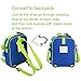 yodo 3-Way Convertible Playful Insulated Kids Lunch Boxes Carry Bag/Preschool Toddler Backpack for Boys Girls, with Quick Access front Pouch for Snacks, Dinosaur