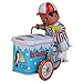 MagiDeal Iron Sheet Wind-Up Ice Cream Trolly Vendor Clockwork Tin Toy