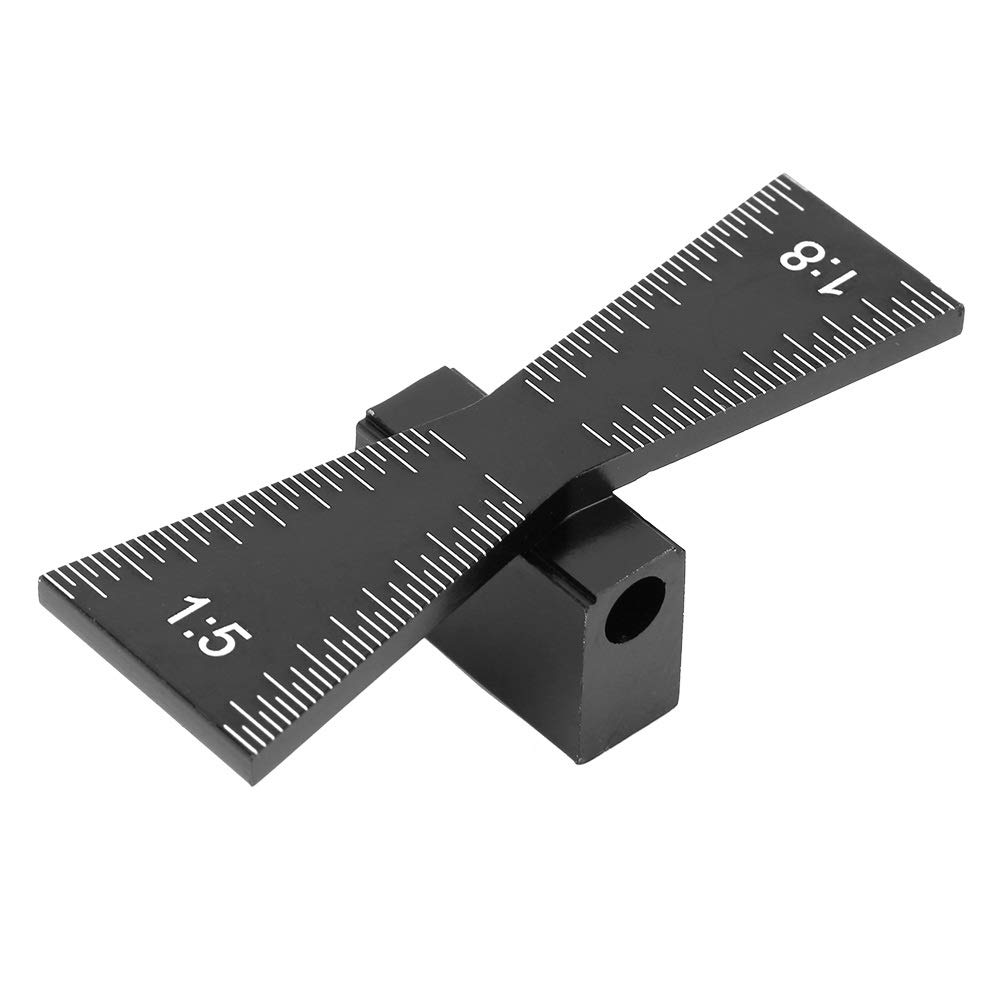 Woodworking Dovetail Marker, Hand Cut Wood Joints Gauge Dovetail Guide Tool With Scale, Dovetail Template Size 1:5/1:8 For Woodworking - Black