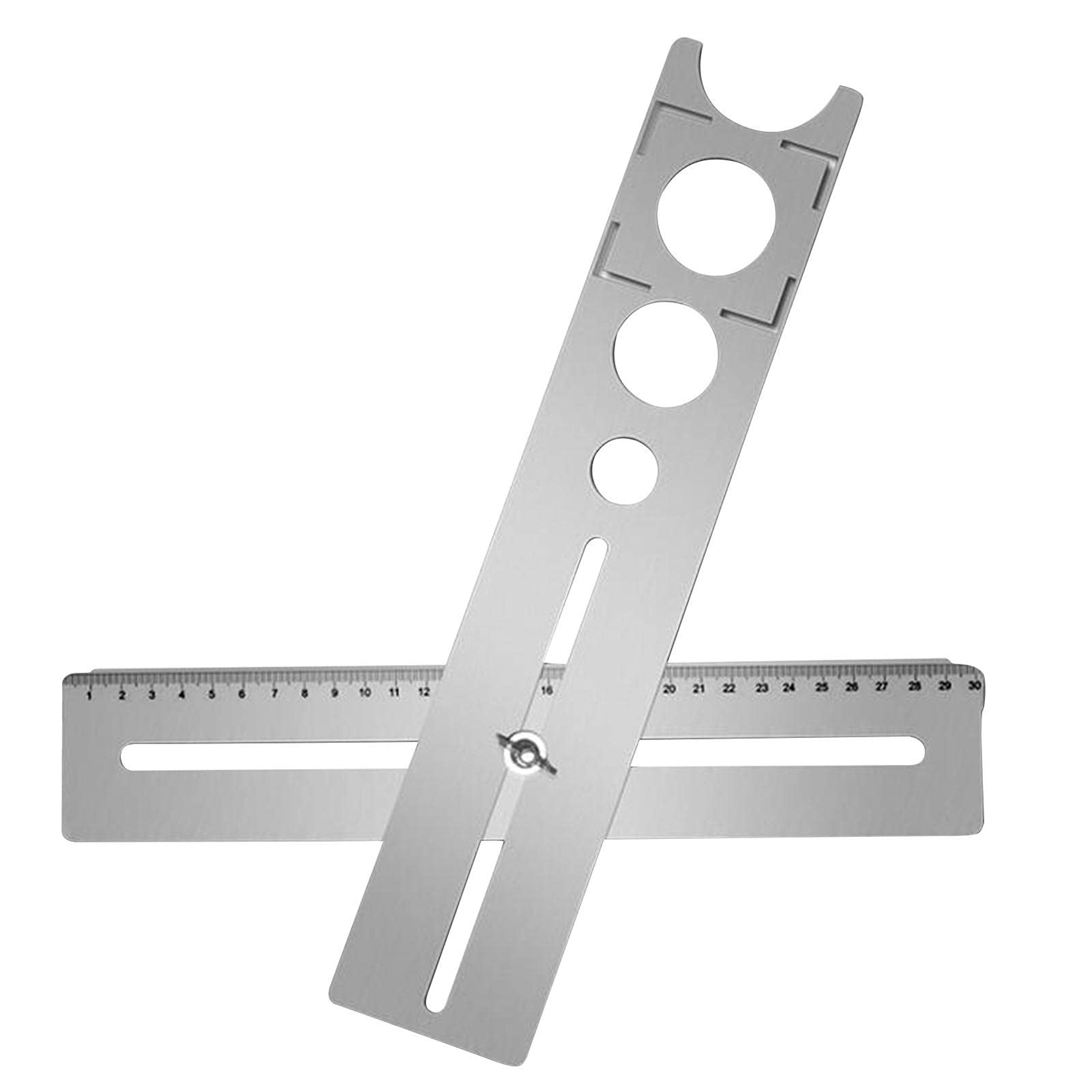 Ticfox Stainless Steel Ceramic Hole Locator Adjustable Punch Hand Tool for Home Decoration