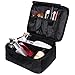 Solofish Portable Cosmetic Bag, Travel Makeup Case Packing Organizer Storage Containers with Top Handle and Removable Divider (Cosmetic are Not Include)