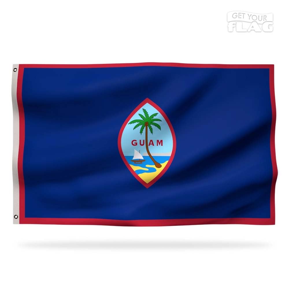 Guam Island Premium Flag 150x90cm - Very Resistant and Excellent Quality Guam Flag with 2 metal eyelets - Be proud of your colors ! — image 1