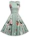 IHOT Vintage Tea Dress 1950's Floral Spring Garden Retro Swing Prom Party Cocktail Dress For Women